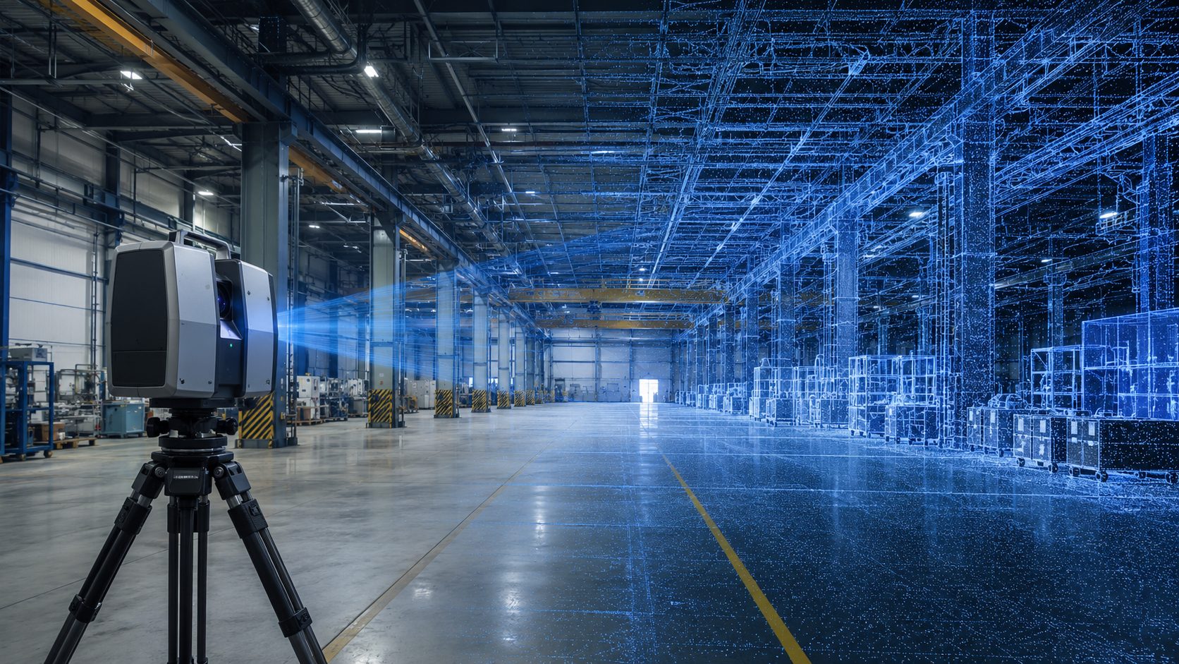 Scanare laser 3D hale industriale